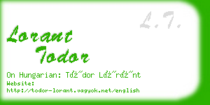 lorant todor business card